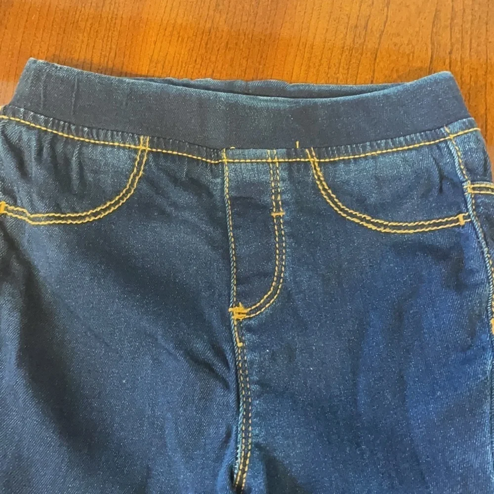 NWOT JOE FRESH BABY unisex pull on STRETCH JEANS Dark denim size 12-18 months